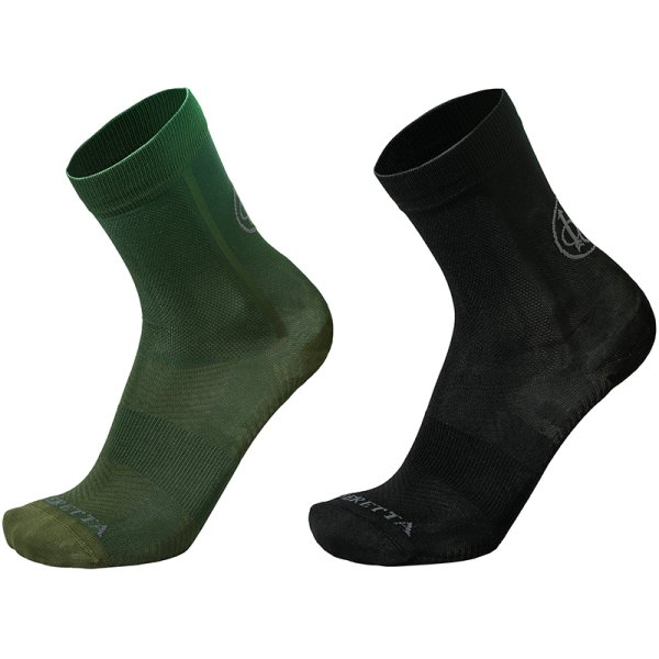 Short Shooting Socks - Black &amp; Green