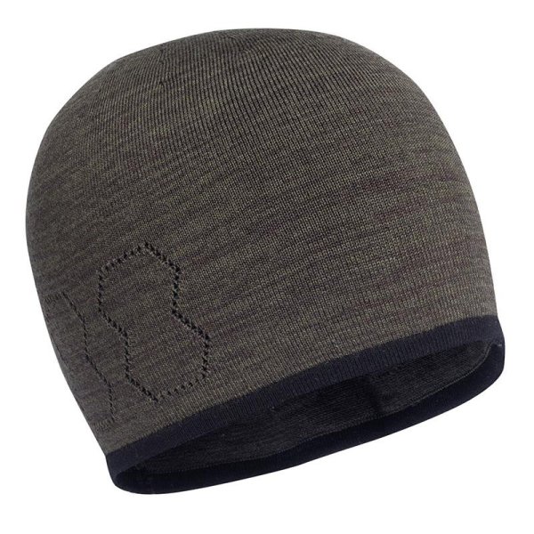 Merino Beanie Cap - Brown Bark &amp; Moss