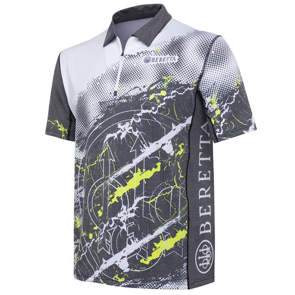 Rush Trident polo shirt - Grey &amp; White