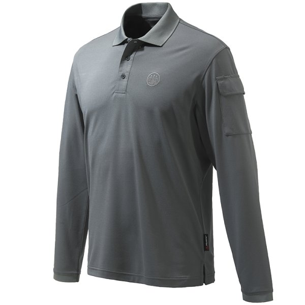 Miller Long Sleeve Polo - Smoked Pearl