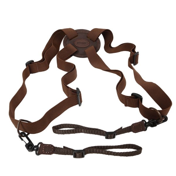 2wolfs FOREST - Shoulder straps for binoculars brown