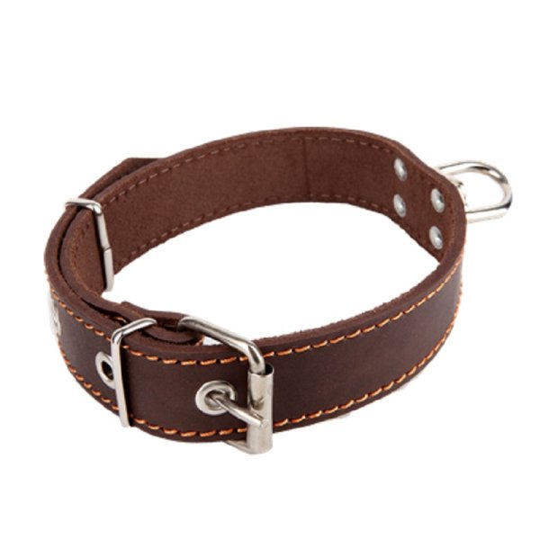 2wolfs NATURE - dog collar with vertebrae