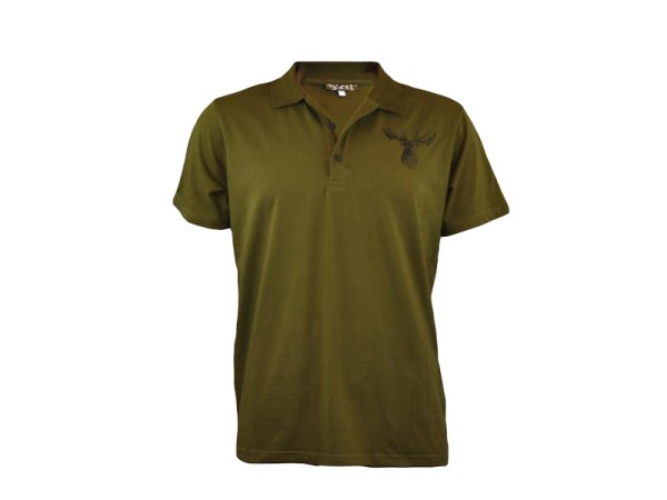 C.I.T - Men's printed polo shirt green