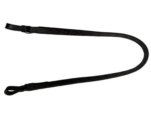 Leather gun belt lined with non-slip rubber dark brown