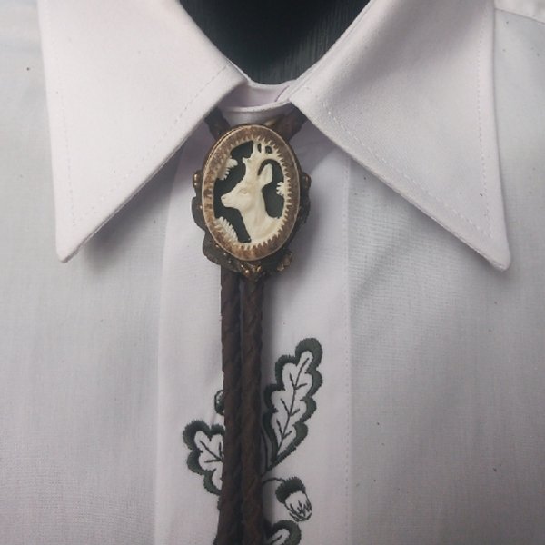 Hunting tie Bolo - Srnec I - handmade