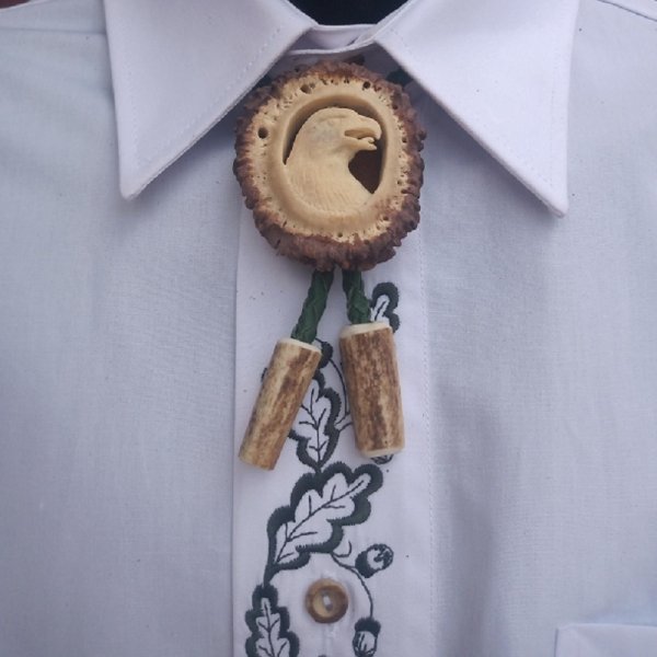 Hunting tie Bolo- Eagle - handmade
