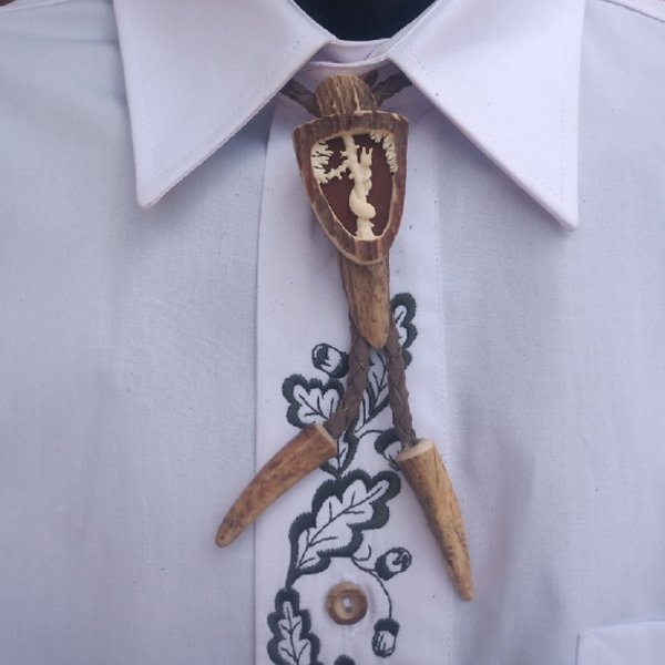 Hunting tie Bolo- Squirrel - handmade