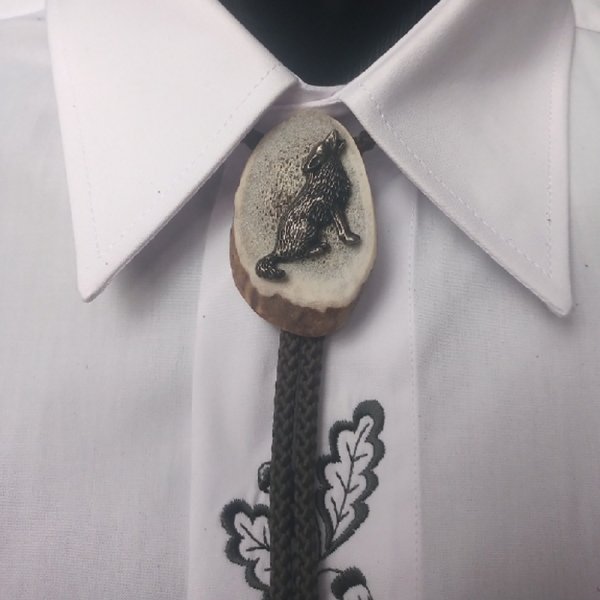 Hunting tie Bolo - Wolf I