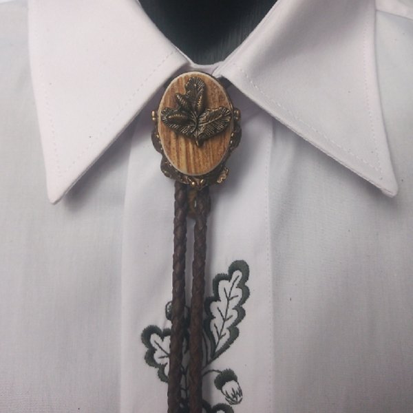 Hunting tie Bolo - Exclusive Coniferous twig I