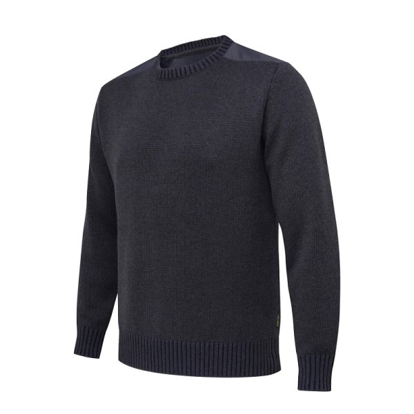 Wilton Crew Neck Tech Sweater - Ebony