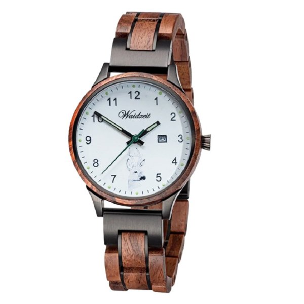 Men's wooden watch HUBERTUS with deer