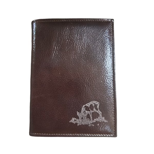 Leather case for documents brown IV