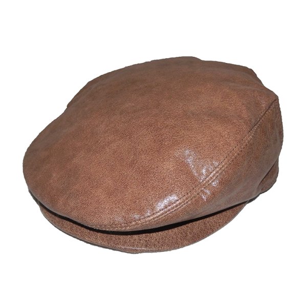 Leather beret RETRO