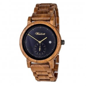 Maximilian black wooden watch