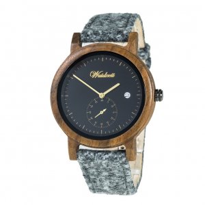 Maximilian Loden black wooden watch