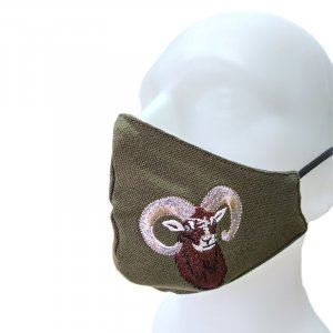 Embroidered drape - mouflon