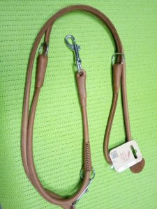 Leather leash brown SOFT