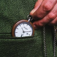 Waidzeit pocket watch Walnut