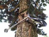 Adjustable one-legged chair black/silver