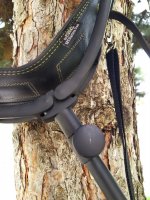 Adjustable one-legged chair black/silver