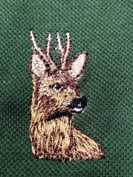Embroidered drape - deer