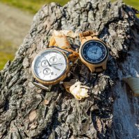 Whisky Swiss Mountain Silver Wooden Watch
