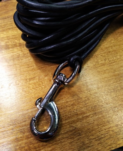 Leather dog leash 10m